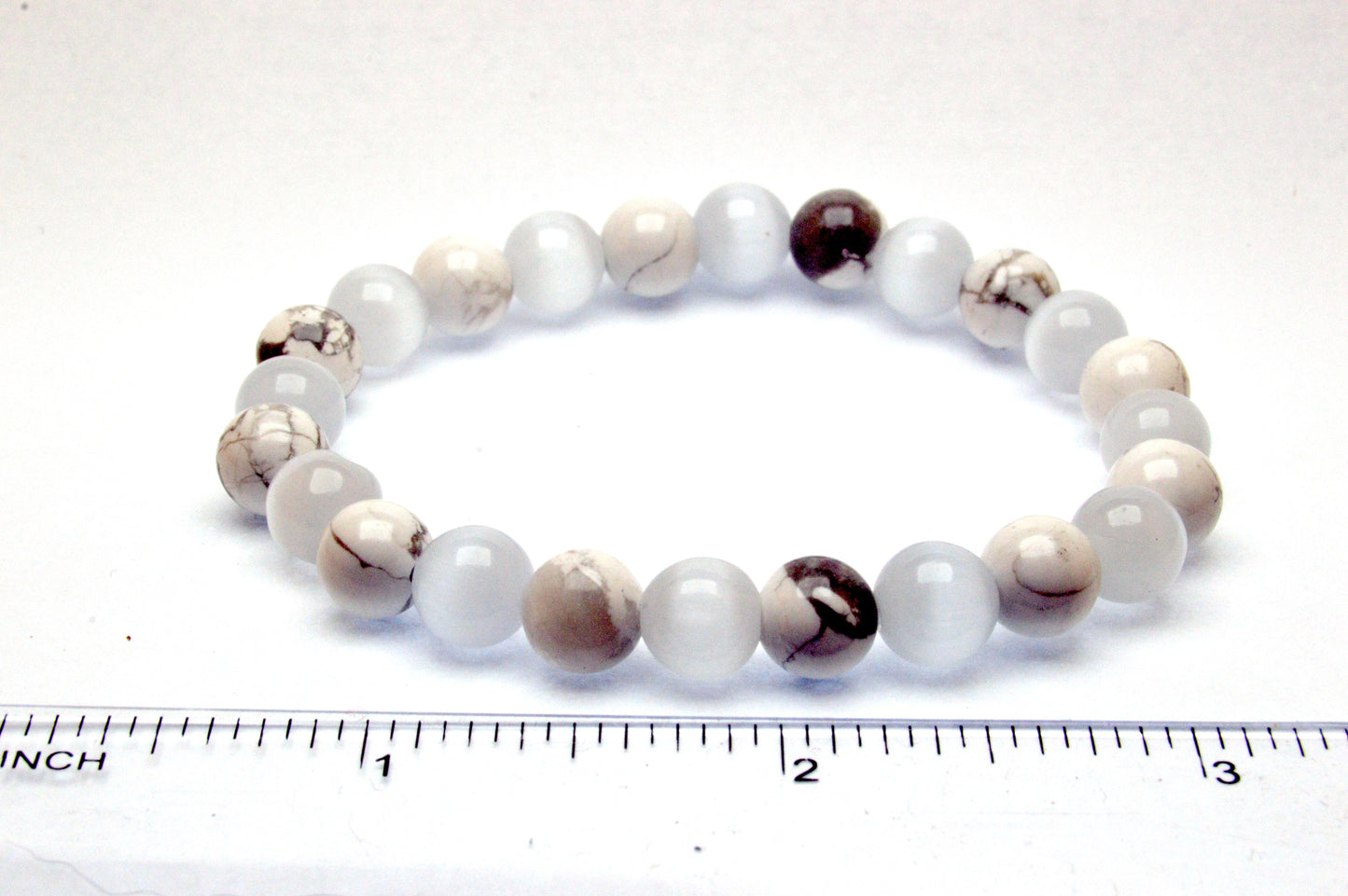 Howlite and Selenite Bracelet