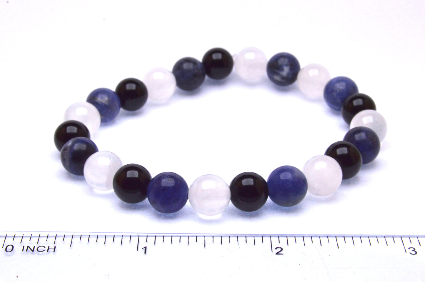 Sodalite, Obsidian, and Selenite Bracelet