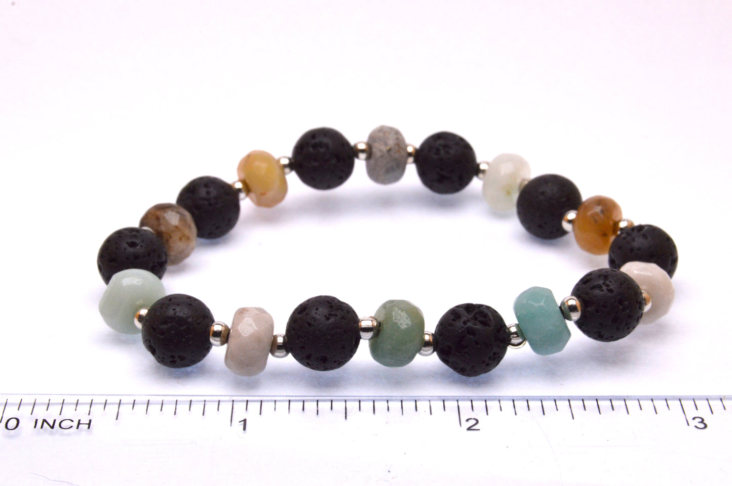 Amazonite and Lava Bracelet