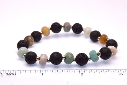 Amazonite and Lava Bracelet