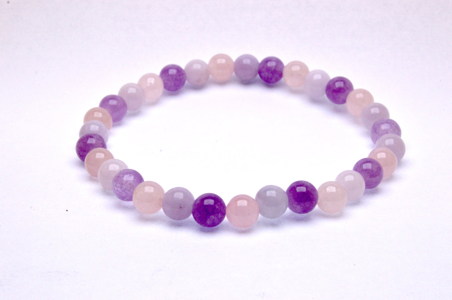 Amethyst, Rose Quartz, & Aquamarine Bracelet