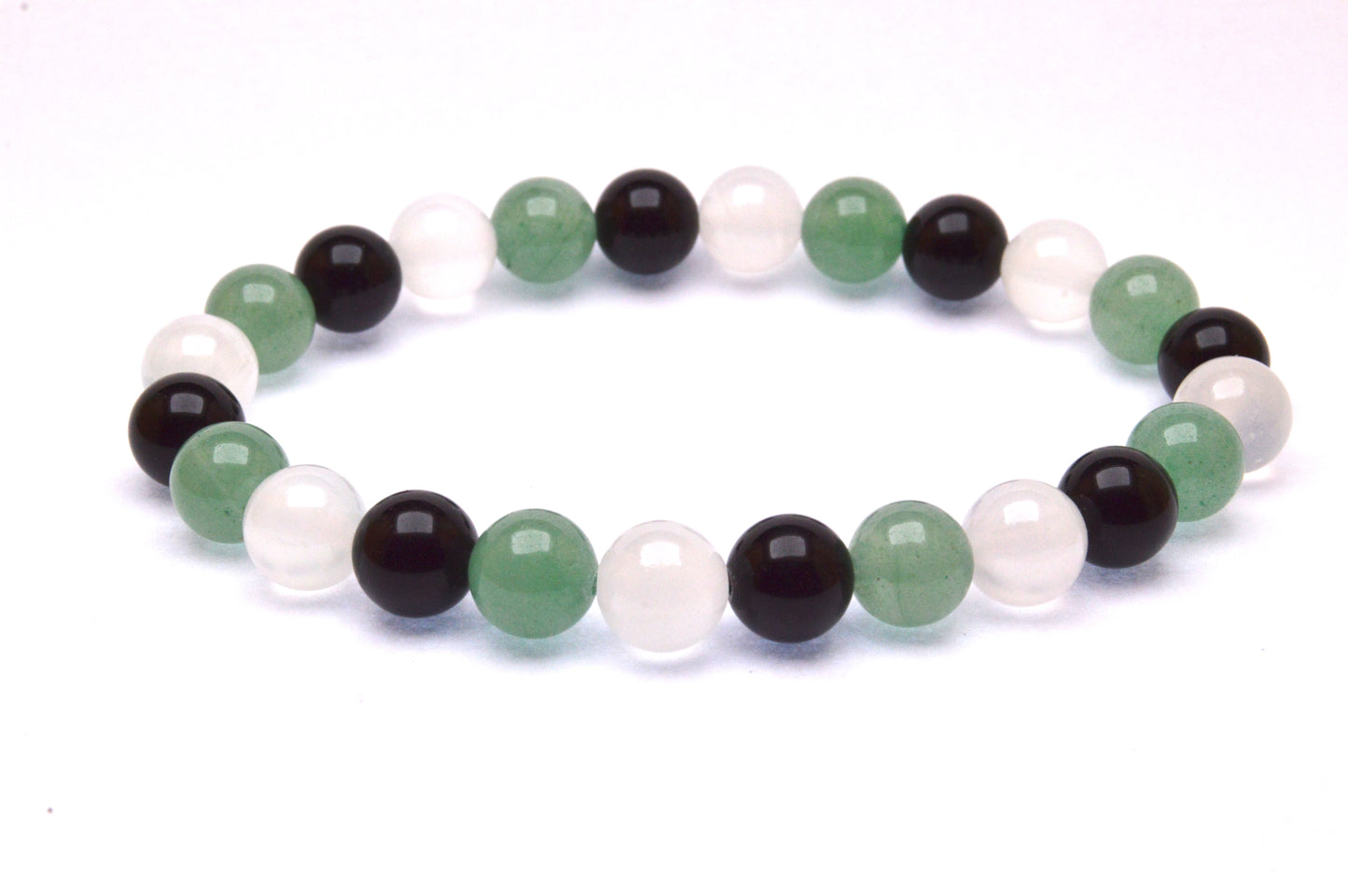 Aventurine, Obsidian, Selenite Bracelet