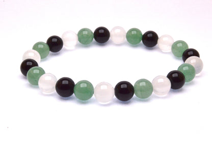 Aventurine, Obsidian, Selenite Bracelet