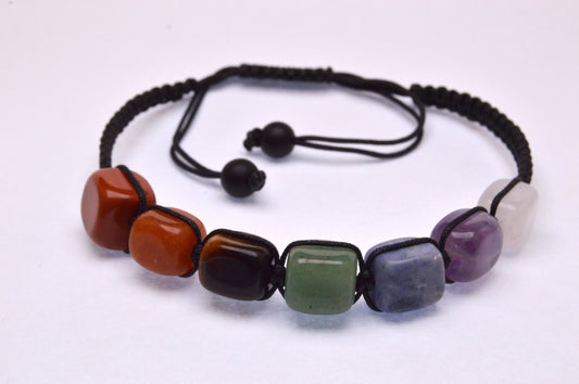 Chakra Adjustable Rope Bracelet
