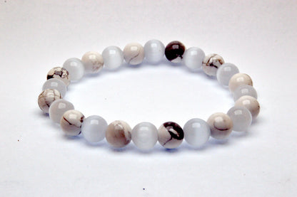 Howlite and Selenite Bracelet