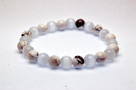 Howlite and Selenite Bracelet