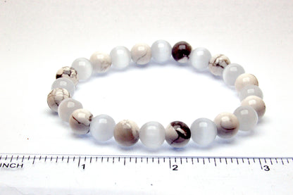 Howlite and Selenite Bracelet