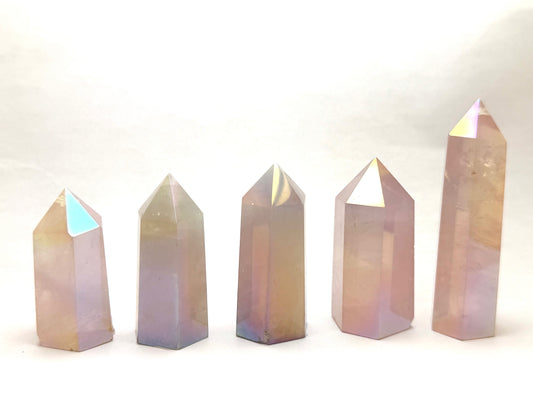Aura Rose Quartz Tower