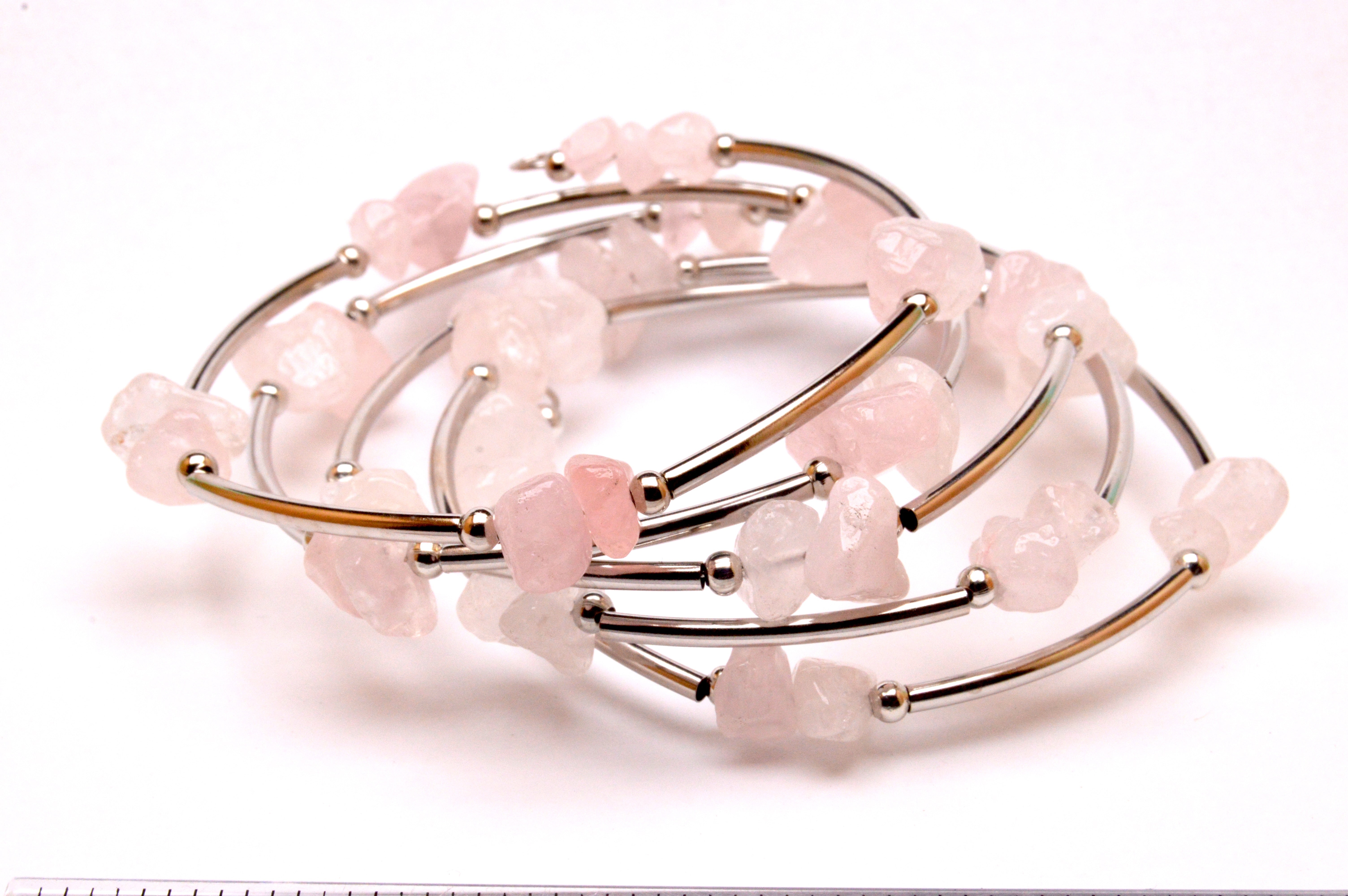 Quatz Memory Rose Quartz Memory Bracelet – Jae's Gem Mine