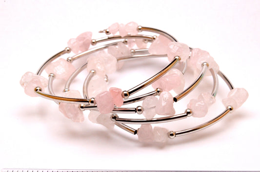 Rose Quartz Memory Bracelet